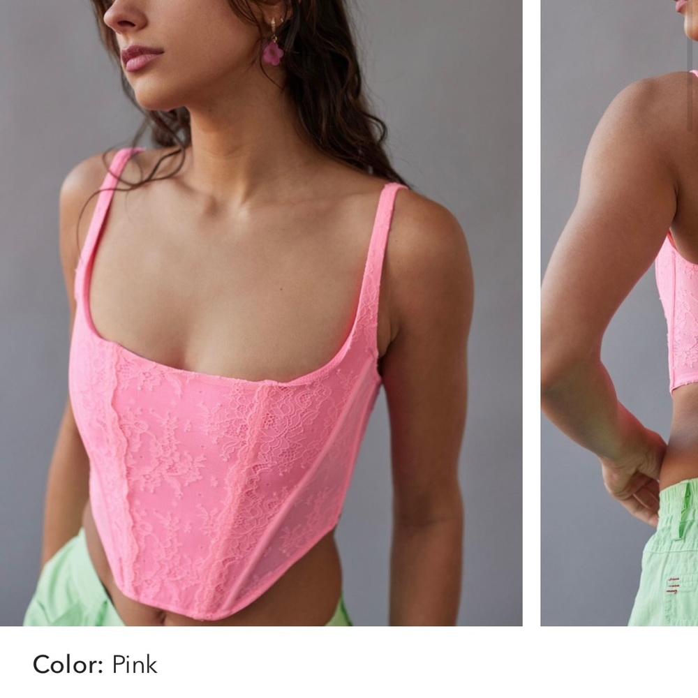 Our from under pink corset